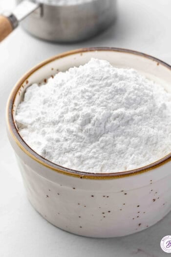 A small bowl of powdered sugar